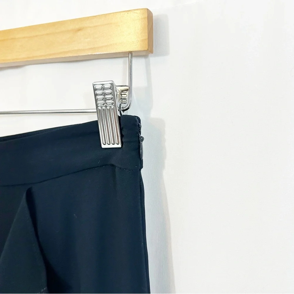 Badgley Mischka Cascading Ruffle Wide Leg High Waist Pants in Navy Blue - Picture 10 of 13